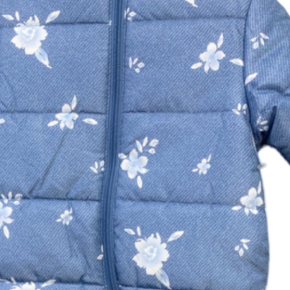 Wippette Infants Monotone Floral Chambray Print Pram Snowsuit NWT Size 9M - Picture 3 of 5
